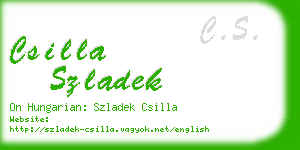 csilla szladek business card